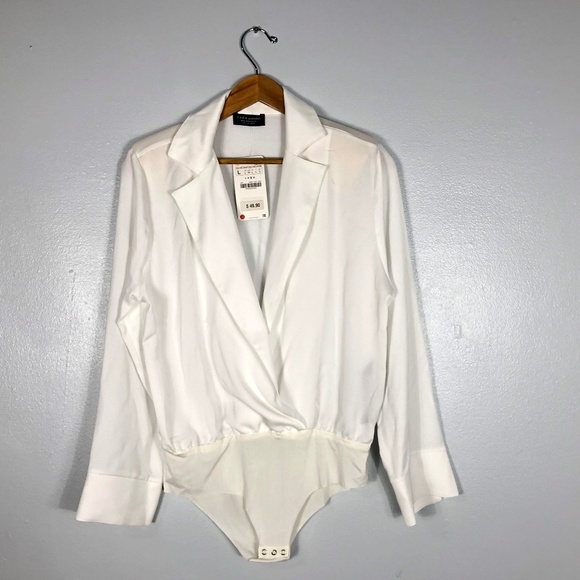 zara satin bodysuit